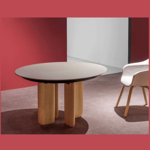 Tavolo Pala rotondo Kristalia